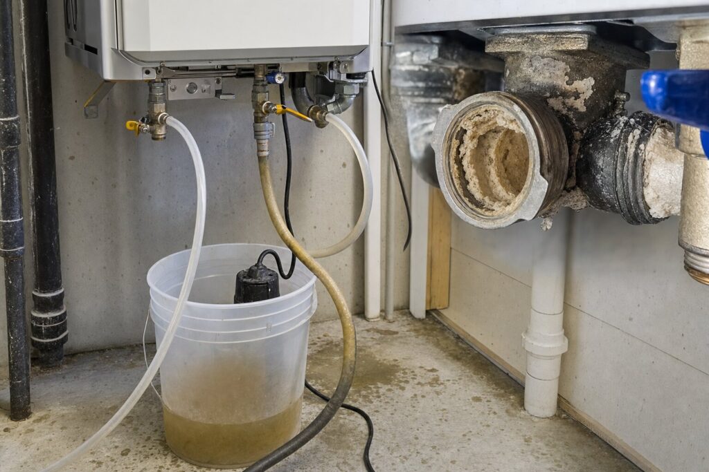 How often to flush a tankless on hard water